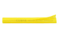 Auto amarelo da cor que envolve Sleeving trançado rachado para fios bondes