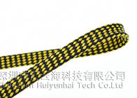 A mistura colore a largura feita sob encomenda Sleeving trançada algodão dos PP para a proteção do cabo de fio