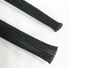 Sleeving trançado expansível personalizado do ANIMAL DE ESTIMAÇÃO, luva de cabo flexível da cor preta