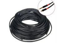 O ANIMAL DE ESTIMAÇÃO preto trançou a bainha de cabo, tamanho personalizado da proteção do fio tubo bonde