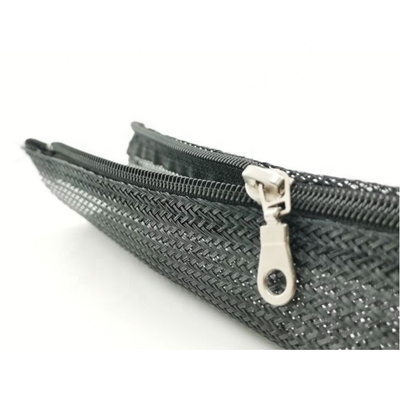 comprar Resistência à abrasão organizador de cabos PET com zíper manga de cabo retardante de chamas fabricação em linha