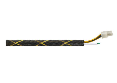 comprar Chama Sleeving trançada expansível do ANIMAL DE ESTIMAÇÃO resistente UV - retardador para o envoltório do chicote de fios de cabo fabricação em linha