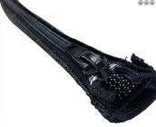 Envoltório trançado do cabo do zíper luva preta flexível para a proteção do fio
