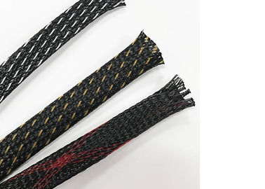 comprar Sleeving trançado expansível do ANIMAL DE ESTIMAÇÃO da prova da chama para a proteção do tubo de cabo fabricação em linha