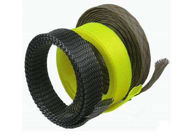 comprar Sleeving trançado bonde resistente da abrasão de RoHS para a gestão do fio/cabo fabricação em linha