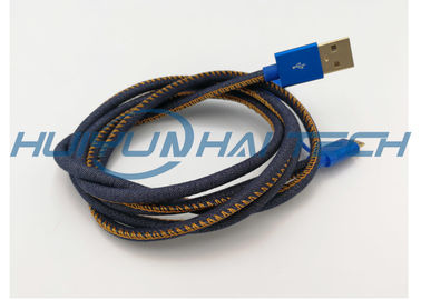 comprar Luva resistente ao calor do fio de pano de Mfi Jean da parte alta para o chicote de fios de cabo do Usb da sarja de Nimes fabricação em linha