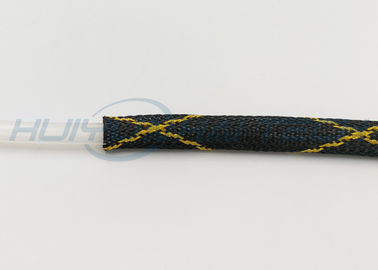 comprar Sleeving trançado bonde da cor transversal amarela a favor do meio ambiente fabricação em linha