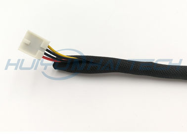 comprar Auto preto que envolve Sleeving trançado rachado, chicote de fios de cabo de fecho automático da luva fabricação em linha