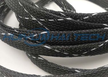 comprar Sleeving trançado resistente ao calor de pano das calças de brim para a proteção industrial das mangueiras/tubos fabricação em linha