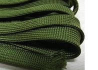 Desgaste Sleeving trançado bonde verde de Nomex - resistente para a gestão do cabo