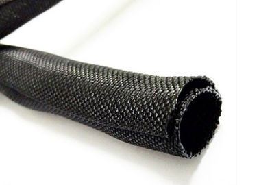 comprar Luva rachada trançada do tear do poliéster, auto flexível do cabo que envolve o costume Sleeving fabricação em linha