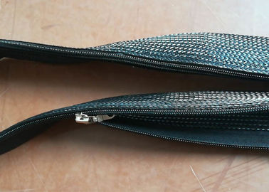 comprar O envoltório trançado do cabo do zíper da cor luva preta fecha acima o diâmetro feito sob encomenda arrumado do cabo fabricação em linha