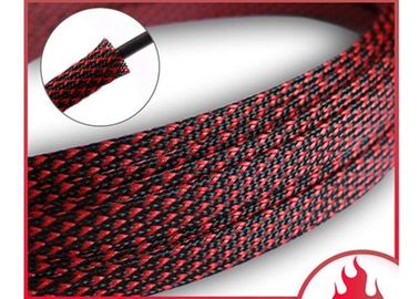 comprar Halogênio feito sob encomenda Sleeving trançado expansível livre ROHS do tamanho do ANIMAL DE ESTIMAÇÃO de Flexo complacente fabricação em linha