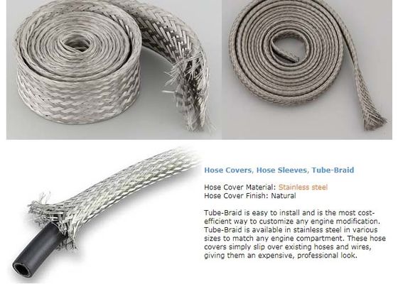 comprar Sleeving trançado de aço inoxidável expansível de 0.10-0.30mm fabricação em linha