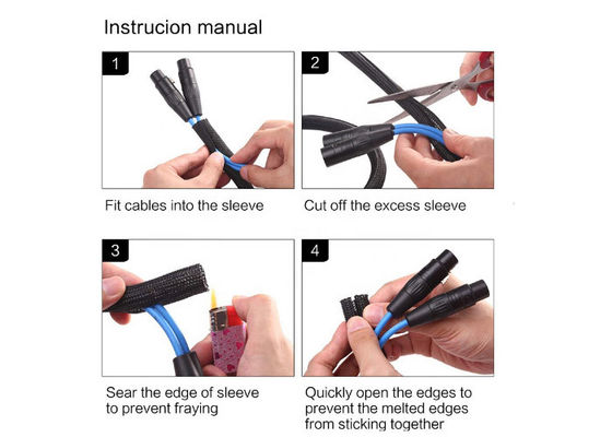 comprar O envoltório livre do auto do poliéster do halogênio rachou Sleeving trançado fabricação em linha