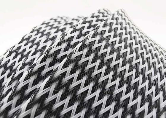 comprar O ANIMAL DE ESTIMAÇÃO branco preto das cablagens trançou 3.0mm Sleeving elétricos 80.0mm fabricação em linha