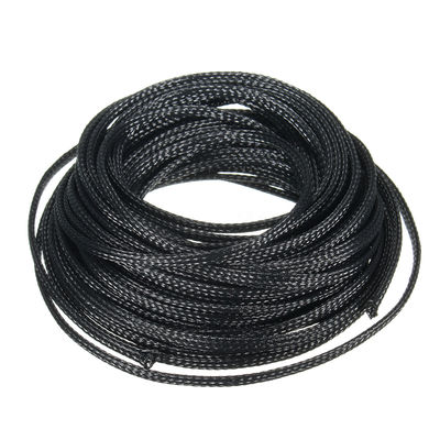 comprar Vista - a luva automotivo Sleeving trançada elétrica resistente do fio do ANIMAL DE ESTIMAÇÃO à prova de chama fabricação em linha