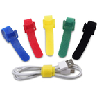 Cintas plásticas do gancho dos laços de fio de Velcro da gestão do cabo e do Velcro do laço 10mm-100mm