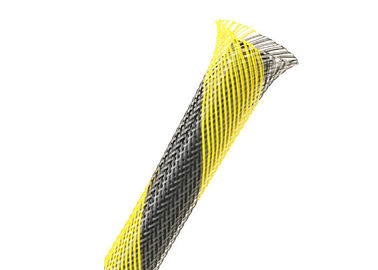 Sleeving trançado Flexo do preto do comprimento de 30ft, Sleeving à prova de fogo colorido do fio