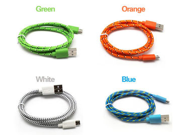 Cablagens de proteção Sleeving trançadas algodão do tamanho pequeno do cabo de USB