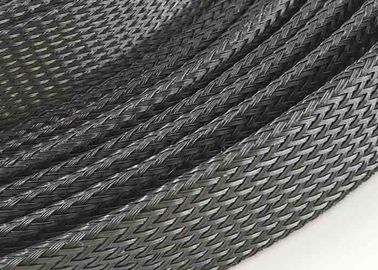 Sleeving trançado expansível personalizado do ANIMAL DE ESTIMAÇÃO, luva de cabo flexível da cor preta