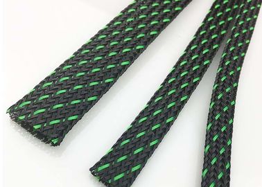 Fio expansível que Sleeving, tear de Snakeskin de fio trançado colorido do ANIMAL DE ESTIMAÇÃO para o chicote de fios de cabo
