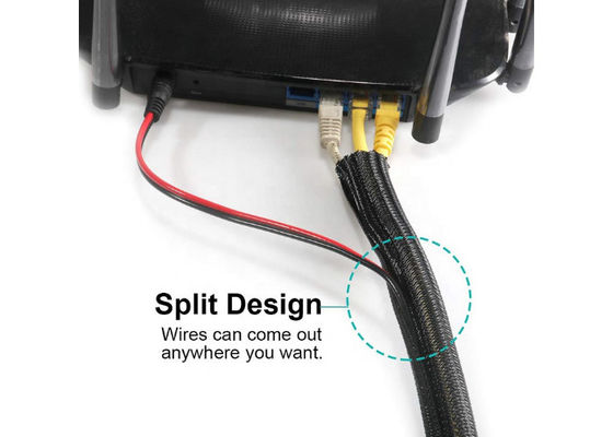 Sleeving trançado expansível do poliéster da inflamabilidade VW-1